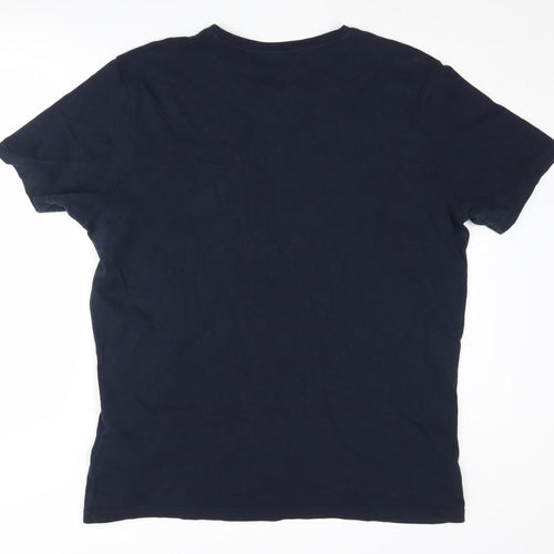 Boss Men's Blue 3XL Crew Neck T-Shirt