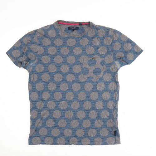 Ted Baker Unisex Blue Polka Dot T-Shirt, Size S
