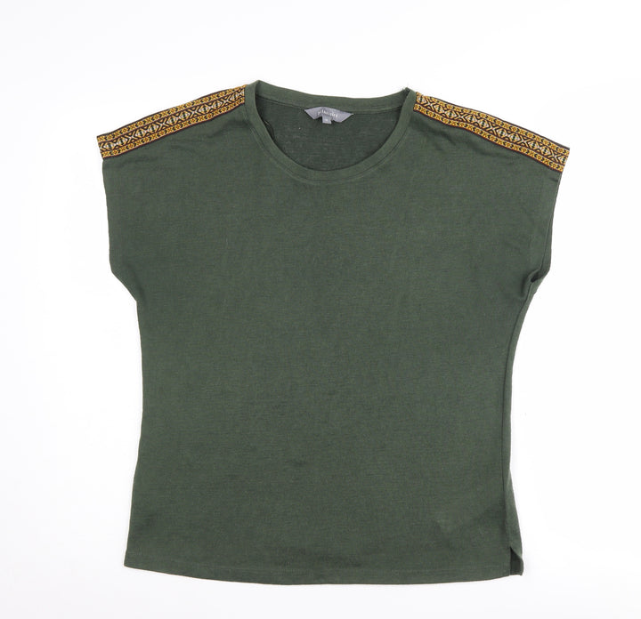 Principles Women's Green T-Shirt Size 10 Sleeveless Casual