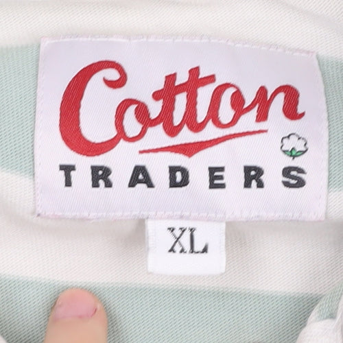 Cotton Traders Men’s XL Striped Polo Shirt