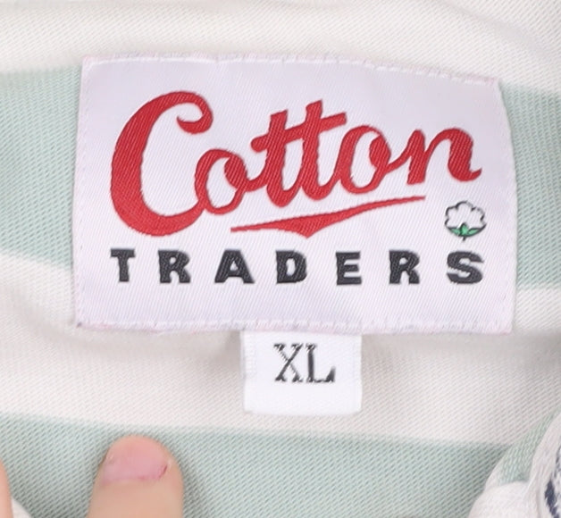 Cotton Traders Men’s XL Striped Polo Shirt