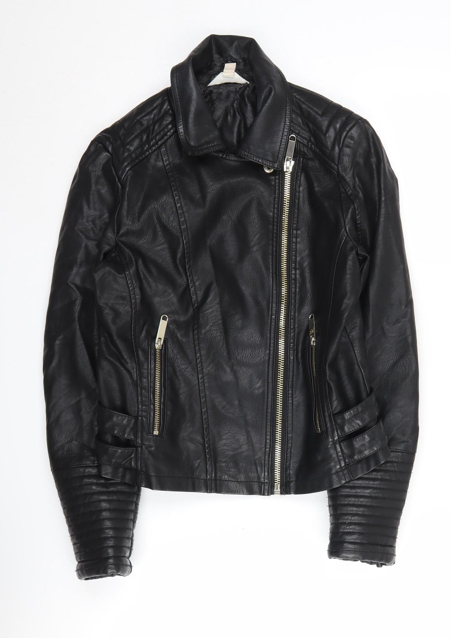 Miss Selfridge Women's Black Motorcycle Jacket Size 10