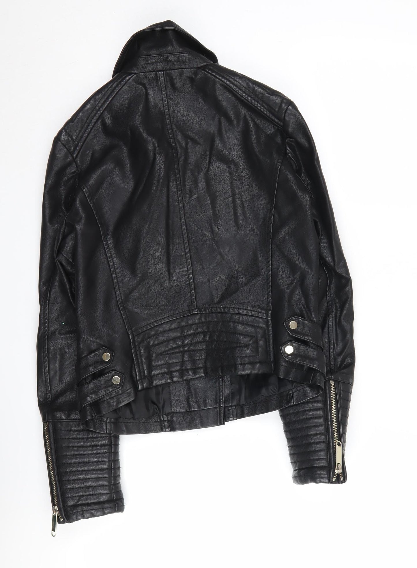 Miss Selfridge Women's Black Motorcycle Jacket Size 10