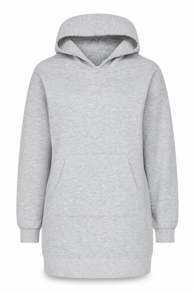 Front view of Zara Women's Grey Pullover Hoodie, size 10
