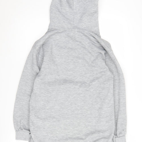 Zara Women's Grey Pullover Hoodie Size 10