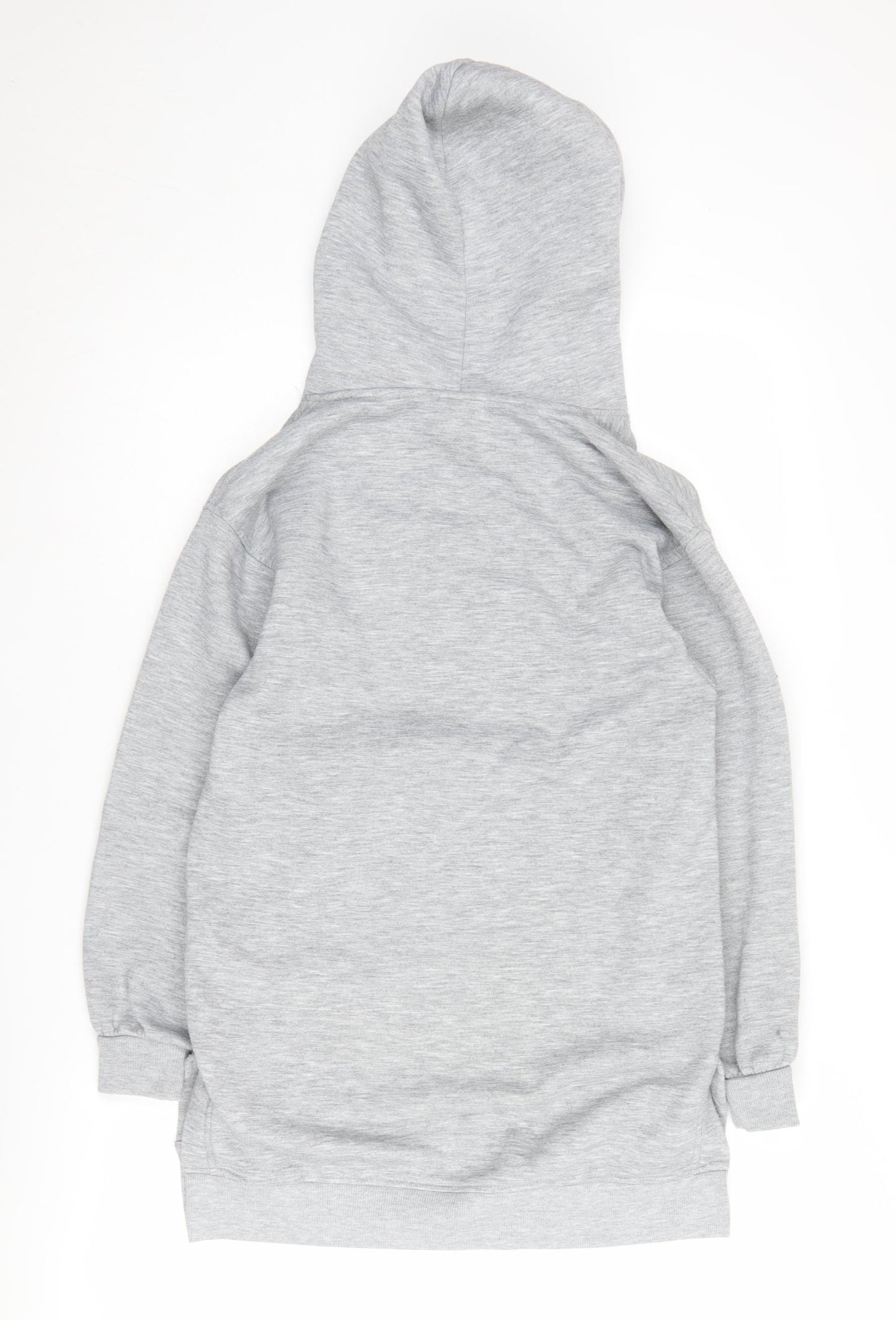 Zara Women's Grey Pullover Hoodie Size 10