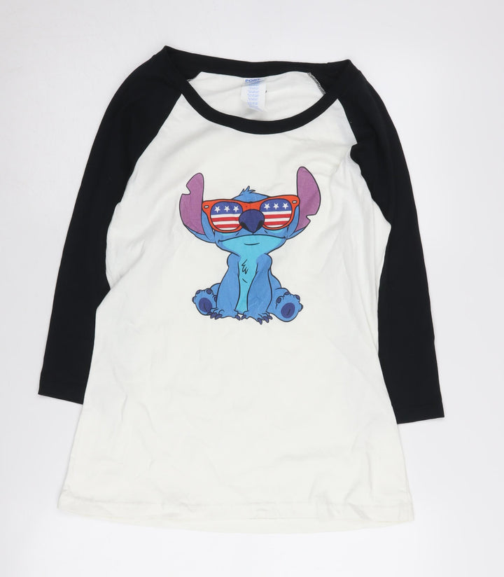 Port & Company Unisex Stitch T-Shirt, S, Black/White