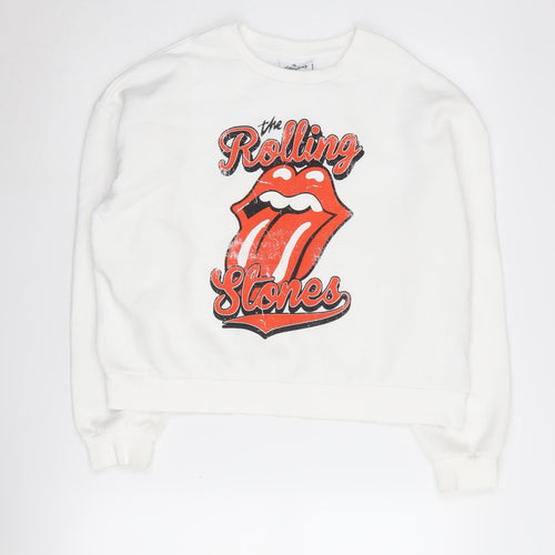 The Rolling Stones White Kids Sweatshirt 14-15 Years Music Graphic
