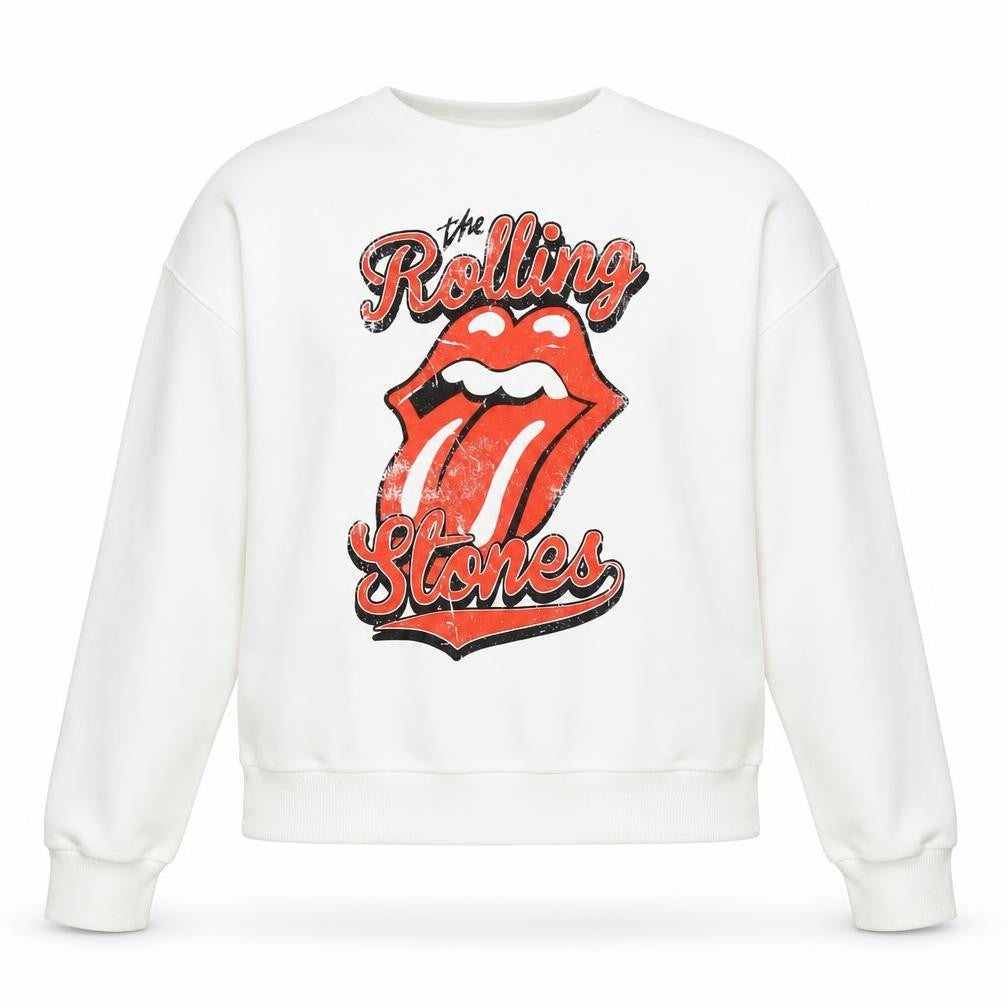 The Rolling Stones White Kids Sweatshirt 14-15 Years Music Graphic