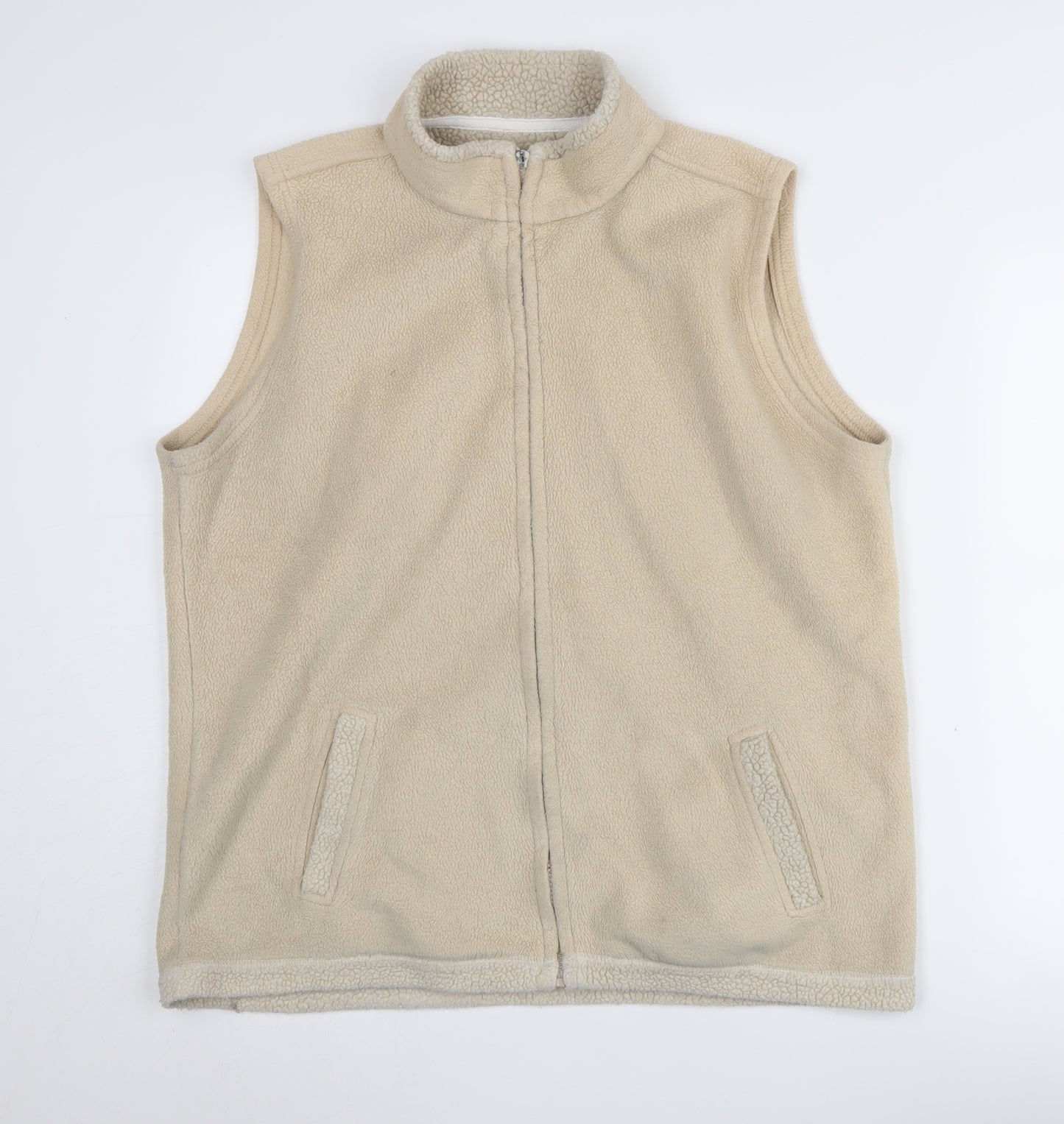 EWM Women's Beige Fleece Waistcoat Size 18 Casual