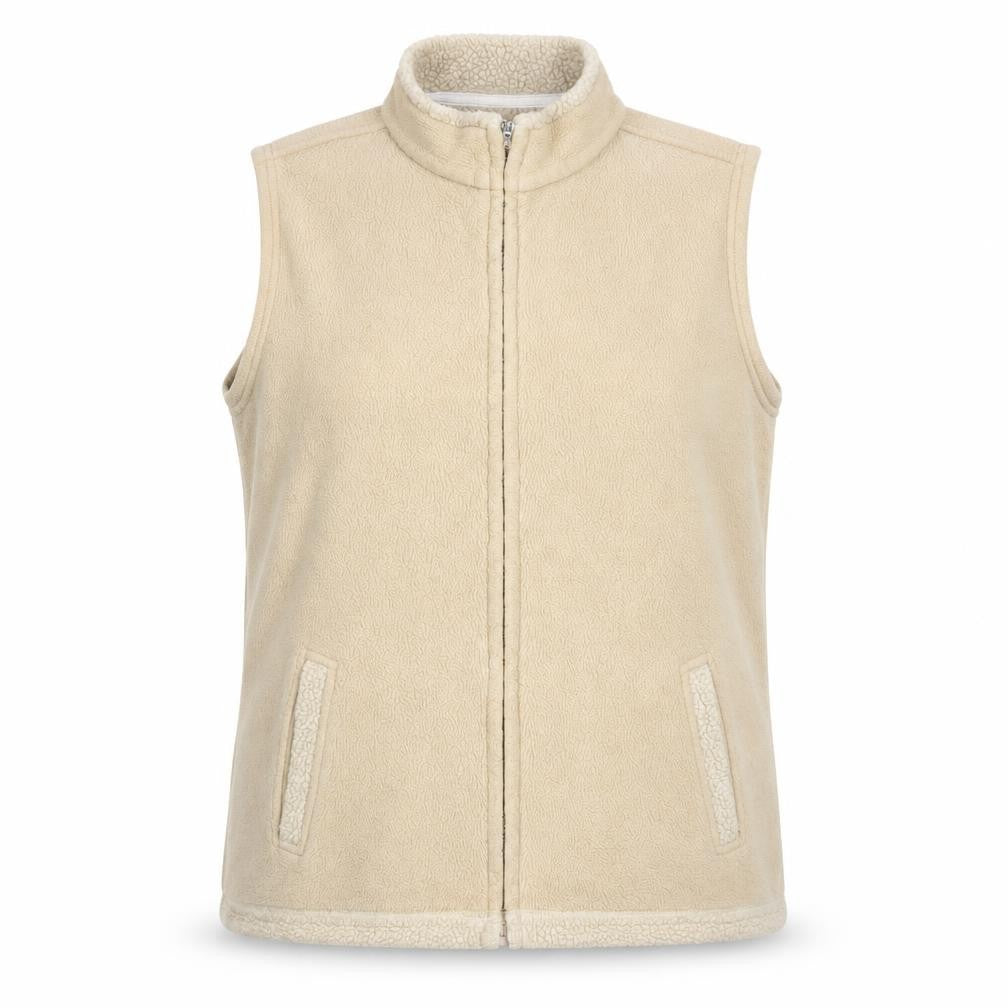 EWM Women's Beige Fleece Waistcoat Size 18 Casual