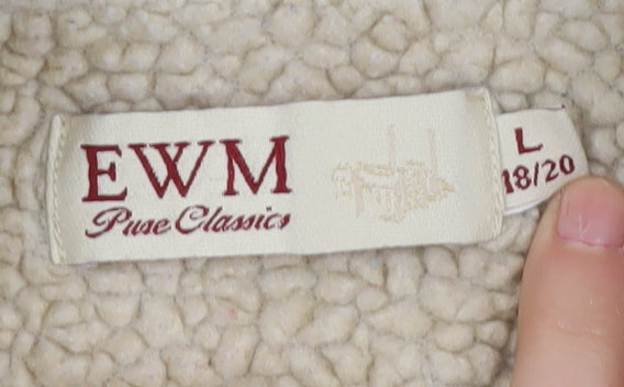 EWM Women's Beige Fleece Waistcoat Size 18 Casual