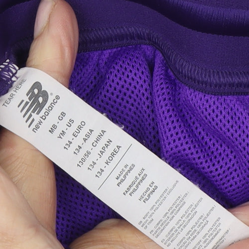 New Balance Boys Purple Athletic Football Shorts 11 Years
