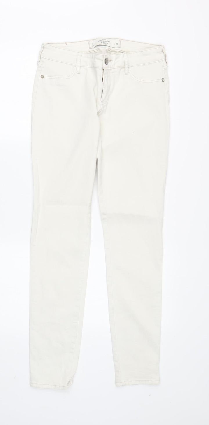 Abercrombie & Fitch Women’s Ivory Skinny Jeans Size 2