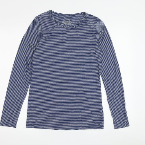 Fatface Women's Blue Striped Long Sleeve T-Shirt Size 12