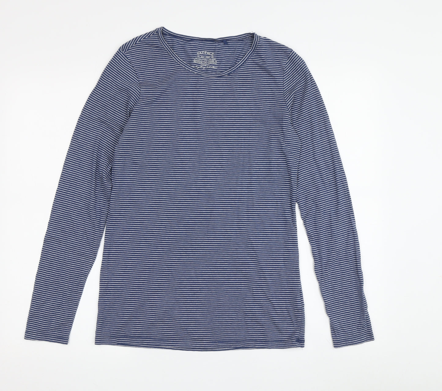 Fatface Women's Blue Striped Long Sleeve T-Shirt Size 12