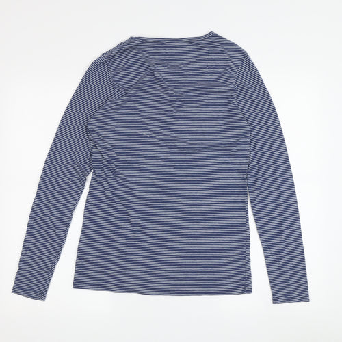 Fatface Women's Blue Striped Long Sleeve T-Shirt Size 12