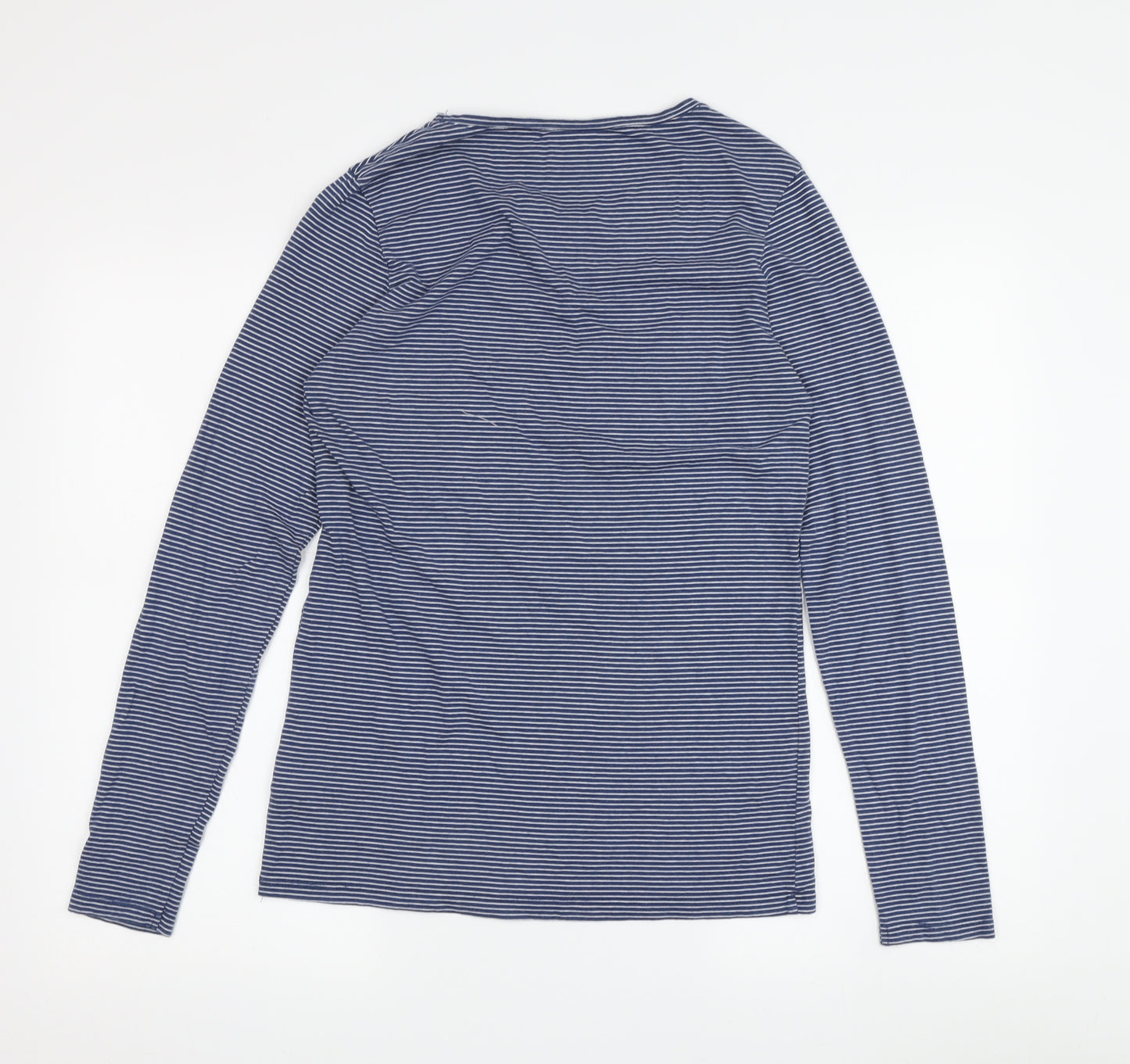 Fatface Women's Blue Striped Long Sleeve T-Shirt Size 12