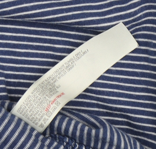 Fatface Women's Blue Striped Long Sleeve T-Shirt Size 12