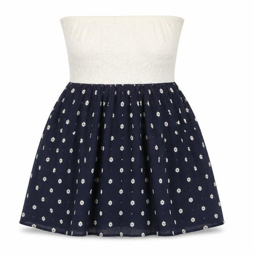 SoulCal & Co Women's Strapless Blue Fit & Flare Dress