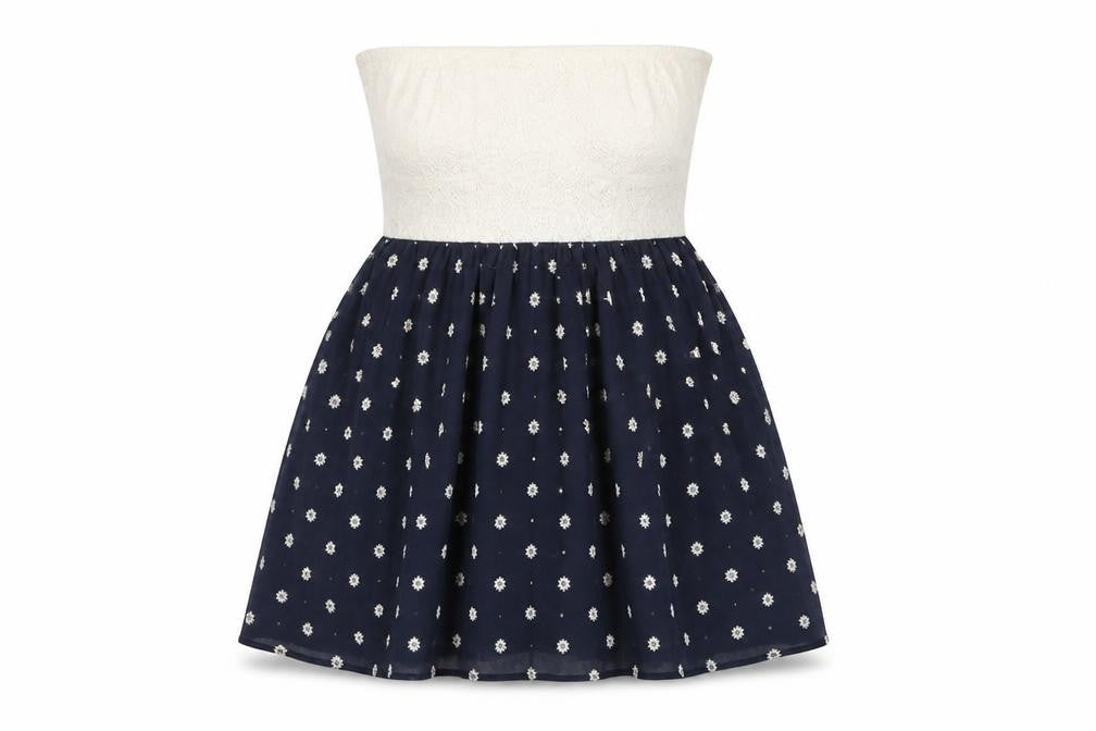 SoulCal & Co Women's Strapless Blue Fit & Flare Dress