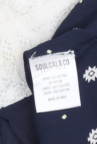 SoulCal & Co Women's Strapless Blue Fit & Flare Dress