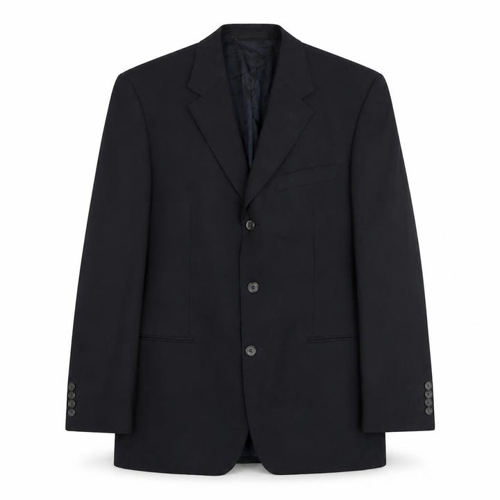 Hugo Boss Men's Black Wool Blazer, 38R Fit, 3-Button