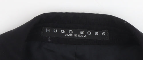 Hugo Boss Men's Black Wool Blazer, 38R Fit, 3-Button