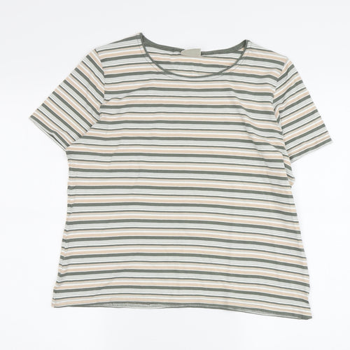 Eastex Women's Multicolour Stripe T-Shirt Size 16