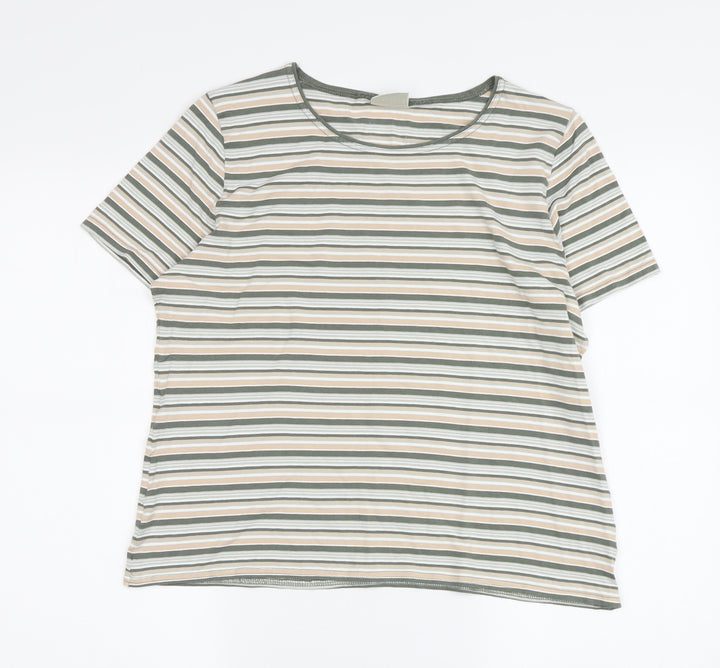 Eastex Women's Multicolour Stripe T-Shirt Size 16