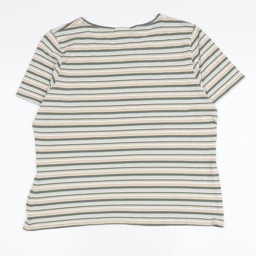 Eastex Women's Multicolour Stripe T-Shirt Size 16