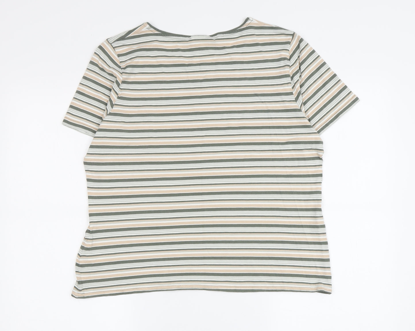 Eastex Women's Multicolour Stripe T-Shirt Size 16