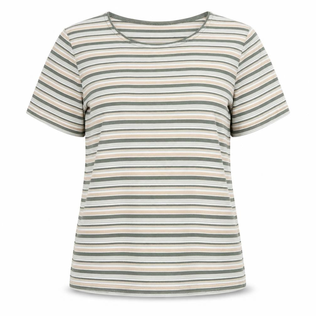 Eastex Women’s Multicoloured Striped T-Shirt Size 16