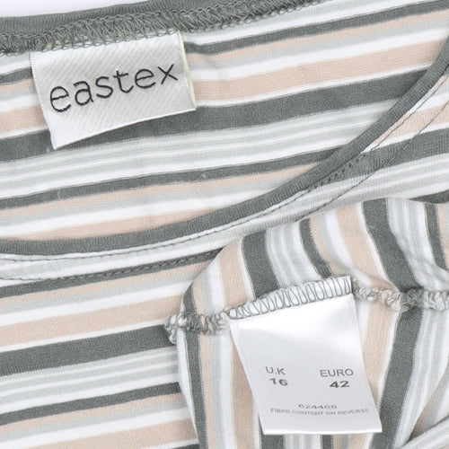 Eastex Women’s Multicoloured Striped T-Shirt Size 16