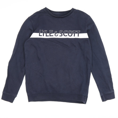 Lyle & Scott Boys Blue Pullover Sweatshirt, Size 12-13