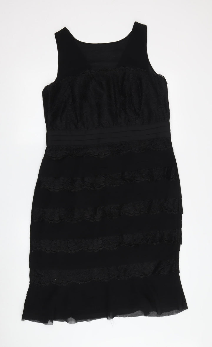 Alexon Women's Black Bodycon Dress, UK 14, Lace, Elegant