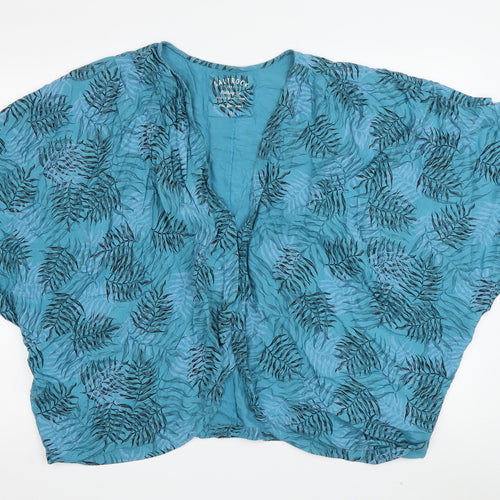 Saltrock Women's Blue Kimono, Size 12, Floral Pattern