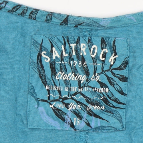Saltrock Women's Blue Kimono, Size 12, Floral Pattern