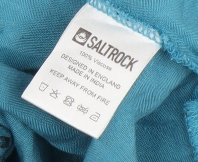 Saltrock Women's Blue Kimono, Size 12, Floral Pattern