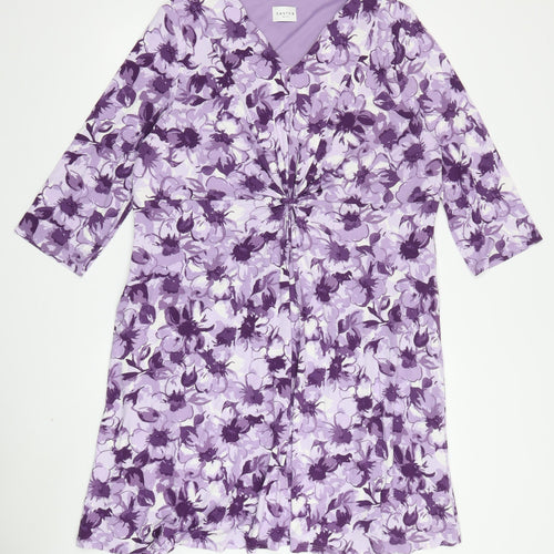 Eastex Women's Purple Floral Fit & Flare Dress Size 20
