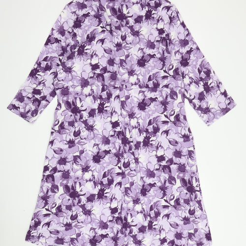 Eastex Women's Purple Floral Fit & Flare Dress Size 20