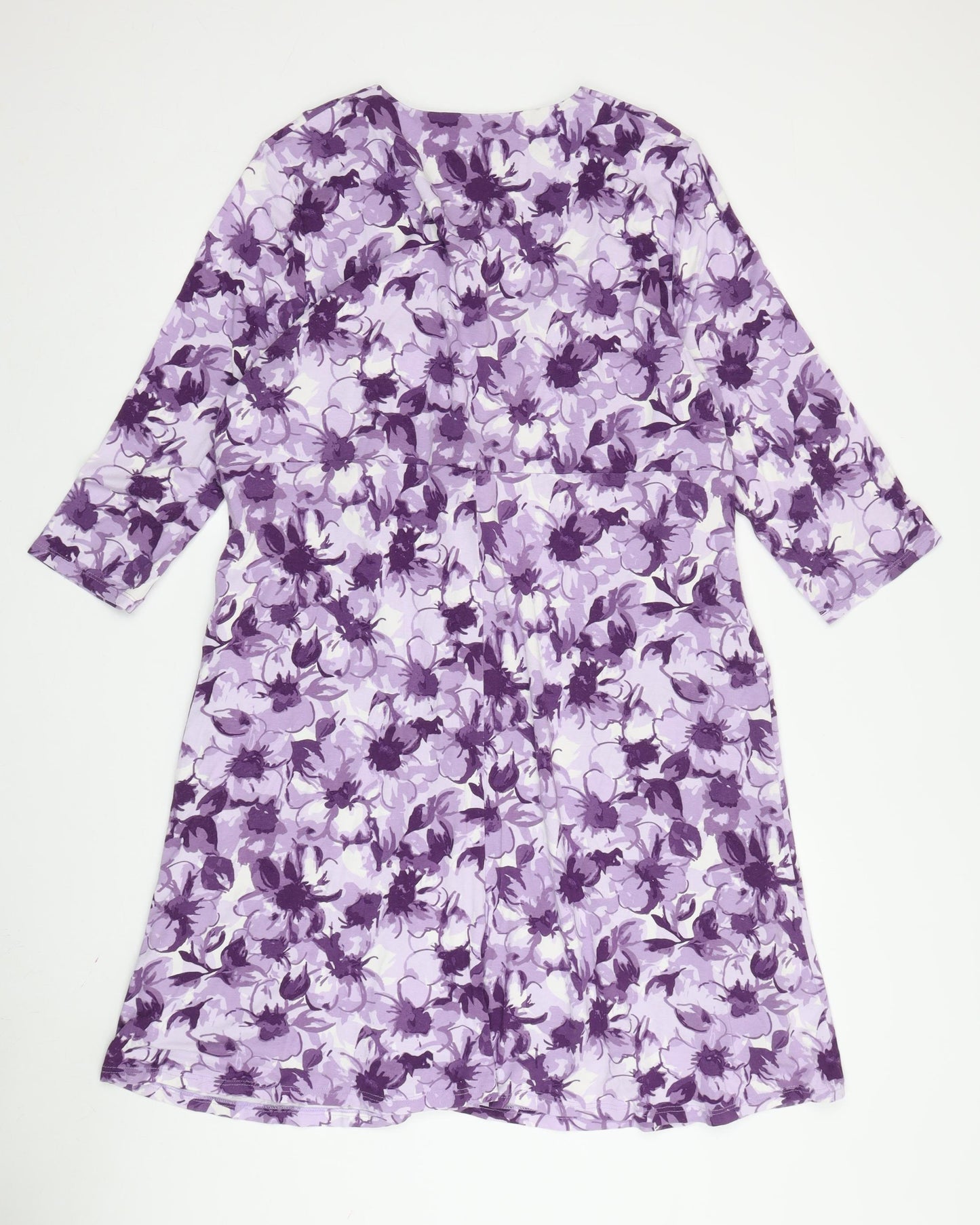 Eastex Women's Purple Floral Fit & Flare Dress Size 20
