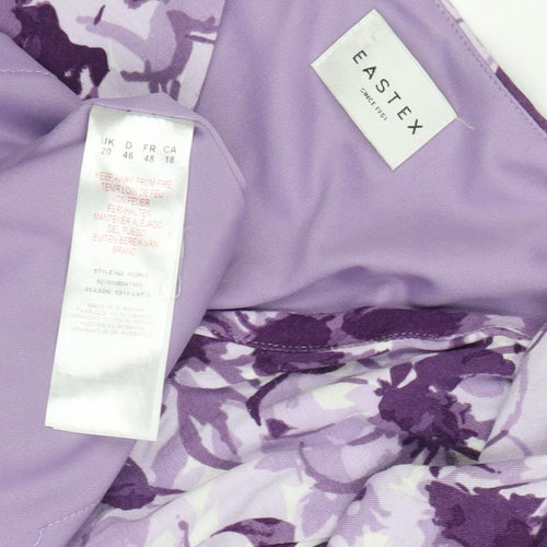 Eastex Women's Purple Floral Fit & Flare Dress Size 20