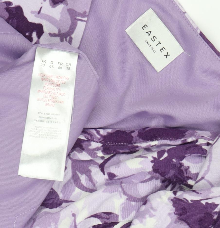 Eastex Women's Purple Floral Fit & Flare Dress Size 20