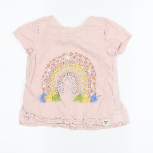 Mantaray Girls Pink Floral Tunic T-Shirt 3-4 Years