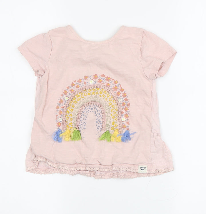Mantaray Girls Pink Floral Tunic T-Shirt 3-4 Years