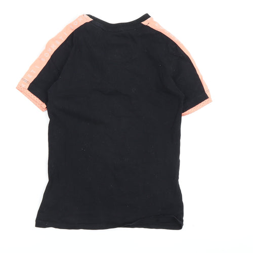 Sonneti Girls Black Graphic T-Shirt 8-9 Years Casual Style
