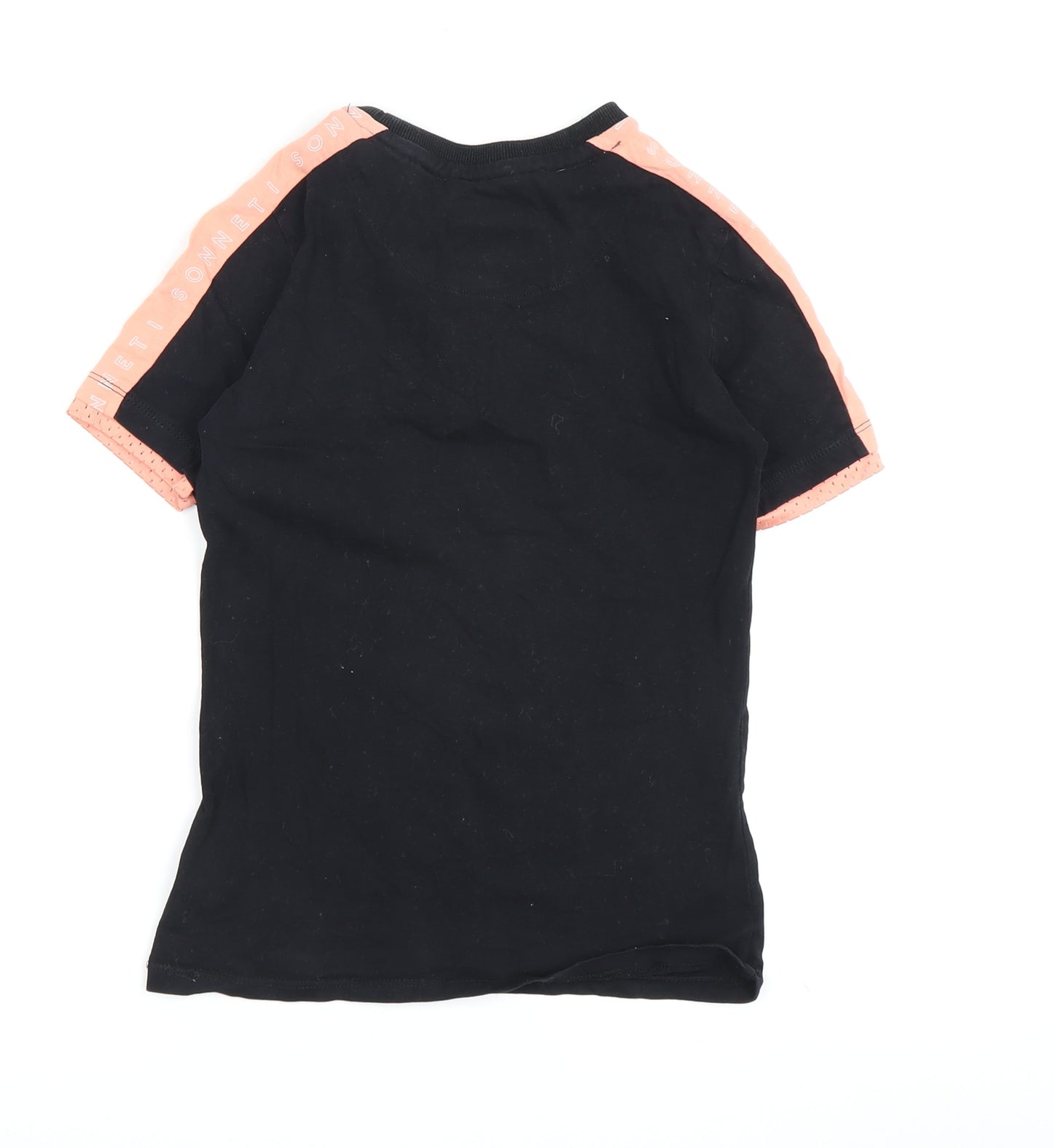 Sonneti Girls Black Graphic T-Shirt 8-9 Years Casual Style
