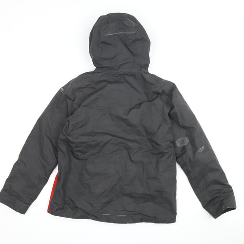 Craghoppers Boys Black Red Waterproof Parka, 11-12 Years