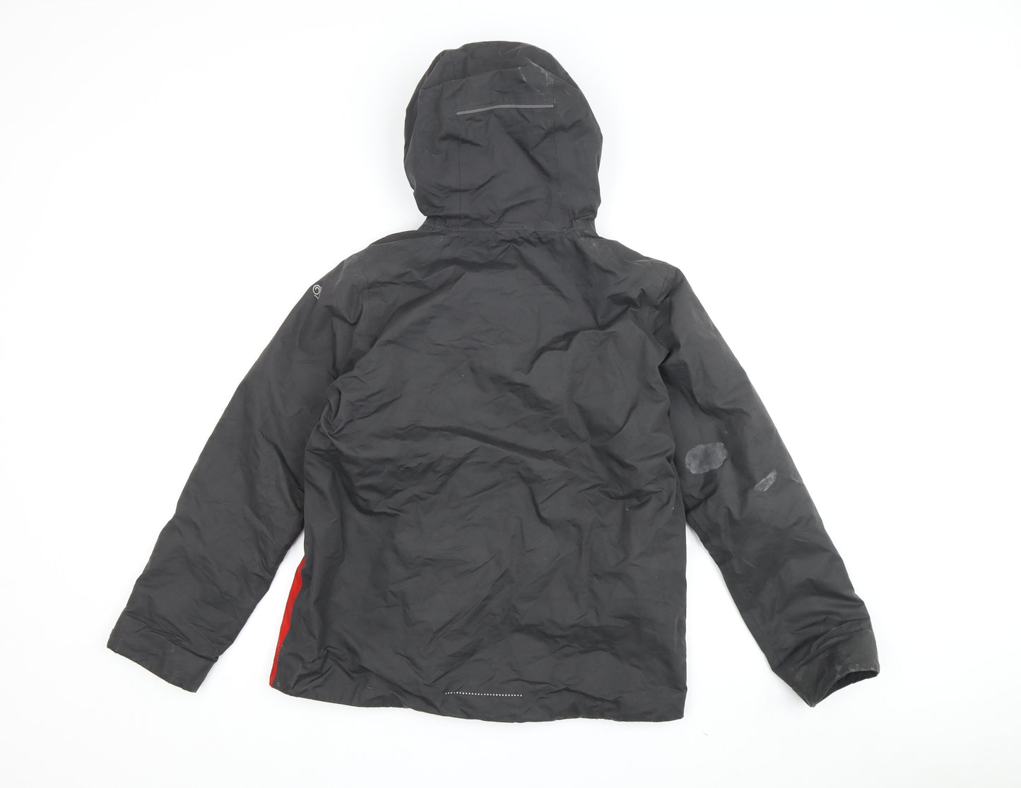 Craghoppers Boys Black Red Waterproof Parka, 11-12 Years